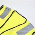 Traje de construcción Amarillo 100% poliéster Trabajo de alta visibilidad Chaleco reflectante Cremallera ANSI Hi Vis Workwear Jacket